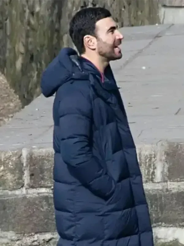 Ted Lasso S03 Roy Kent Navy Blue Puffer Coat
