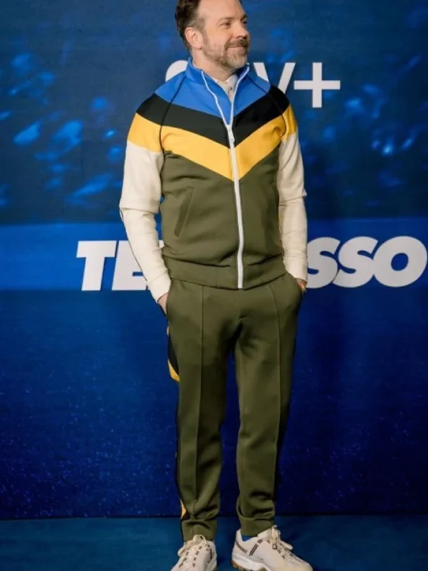 Ted Lasso S3 Premiere Jason Sudeikis Tracksuit