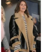Ted Lasso Sassy Collins Shearling Leather Jacket