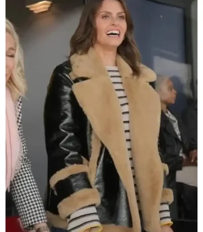 Ted Lasso Sassy Collins Shearling Leather Jacket