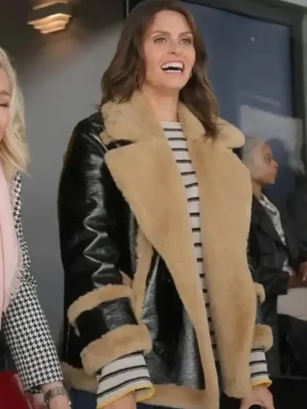 Ted Lasso Sassy Collins Shearling Leather Jacket
