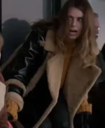 Ted Lasso Sassy Collins Shearling Leather Jacket