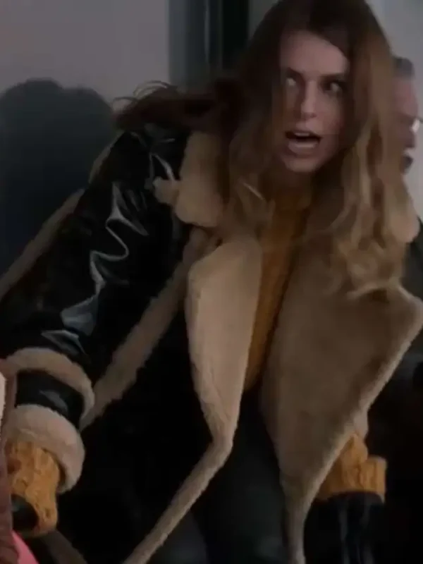 Ted Lasso Sassy Collins Shearling Leather Jacket