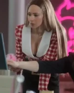 Ted Lasso Season 3 Keeley Jones Red Checked Cropped Jacket