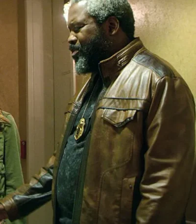 Teenage Bounty Hunters Kadeem Hardison Brown Leather Jacket