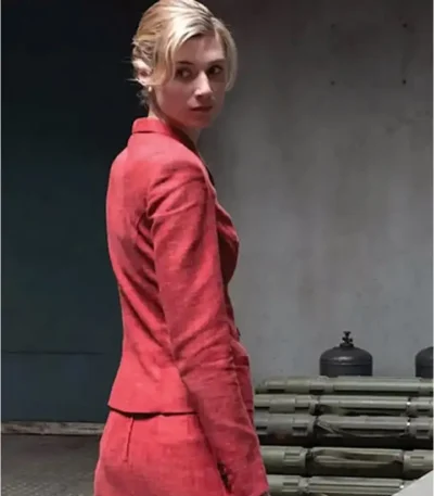 Tenet Kat Red Double Breasted Coat