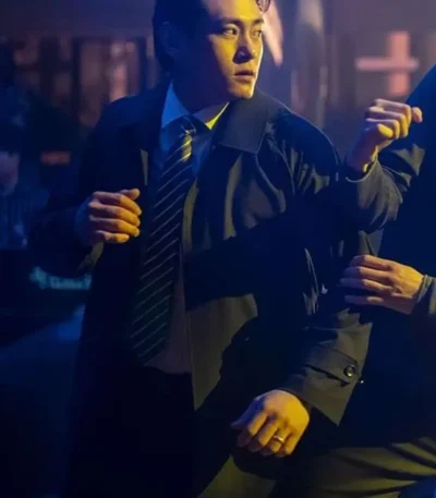 Teo Yoo The Recruit Black Trench Coat