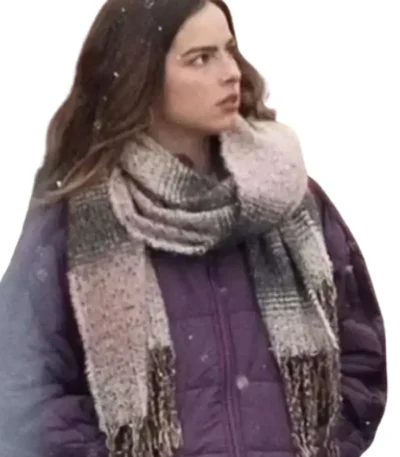 Thanksgiving 2023 Addison Rae Purple Puffer Jacket