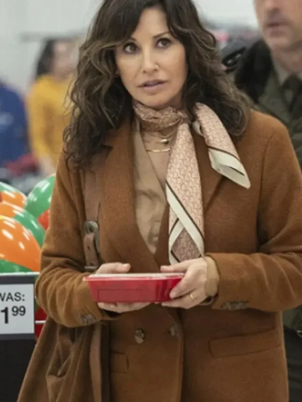Thanksgiving 2023 Gina Gershon Brown Trench Coat
