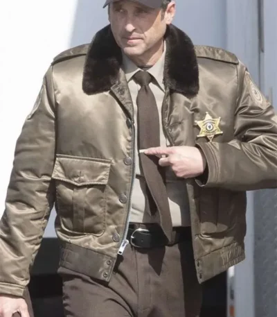 Thanksgiving 2023 Patrick Dempsey Satin Jacket