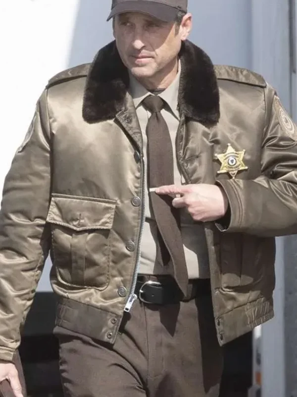 Thanksgiving 2023 Patrick Dempsey Satin Jacket