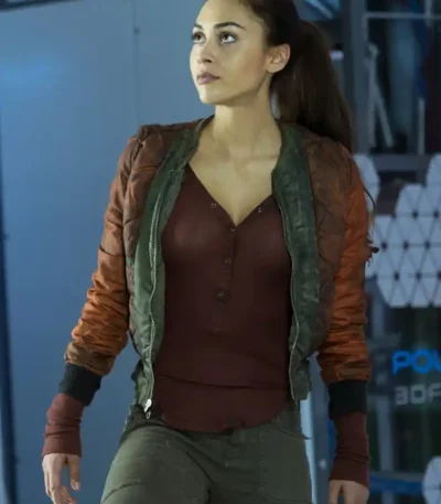 The 100 Lindsey Morgan Satin Jacket