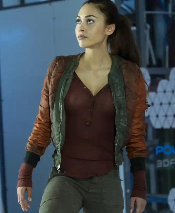 The 100 Lindsey Morgan Satin Jacket