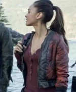 The 100 Lindsey Morgan Satin Jacket