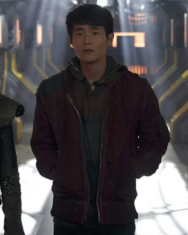 The 100 Monty Green Maroon Bomber Jacket