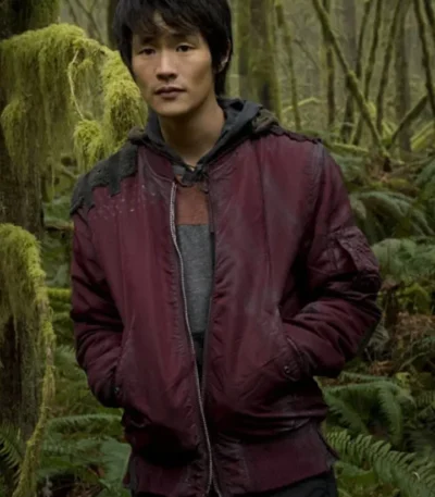 The 100 Monty Green Maroon Bomber Jacket