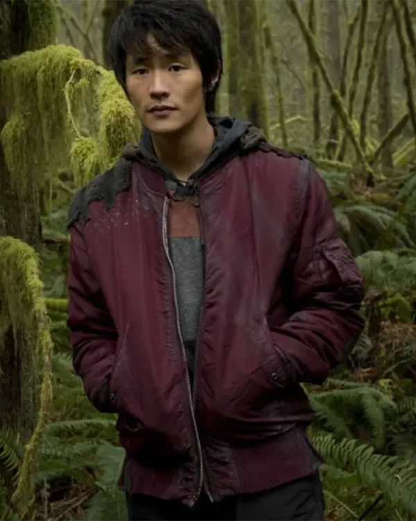 The 100 Monty Green Maroon Bomber Jacket