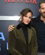 The Adam Project Jennifer Garner Green Cord Jacket