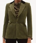The Adam Project Jennifer Garner Green Cord Jacket