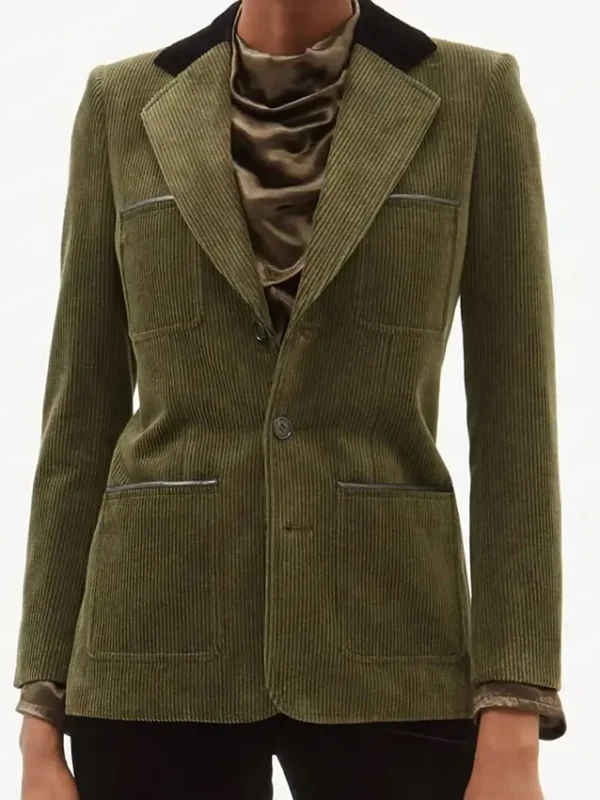 The Adam Project Jennifer Garner Green Cord Jacket