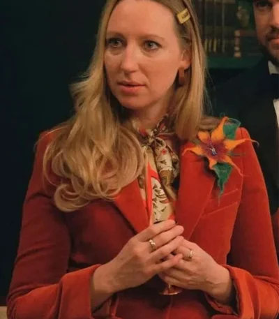 The Afterparty S02 Anna Konkle Orange Blazer