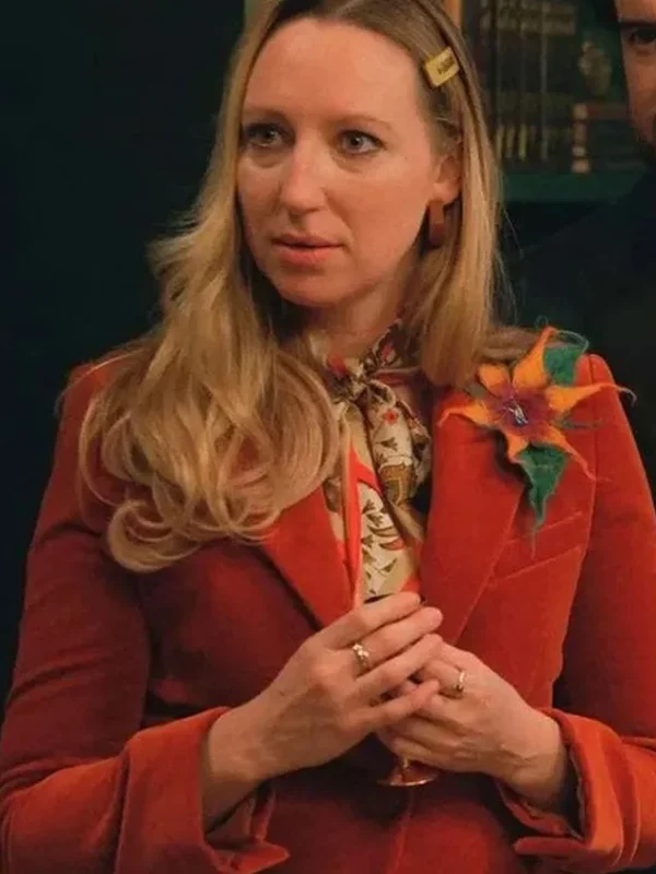 The Afterparty S02 Anna Konkle Orange Blazer