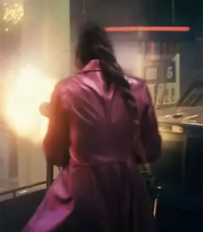 The Beekeeper(Movie 2024) Emmy Raver-Lampman Purple Coat