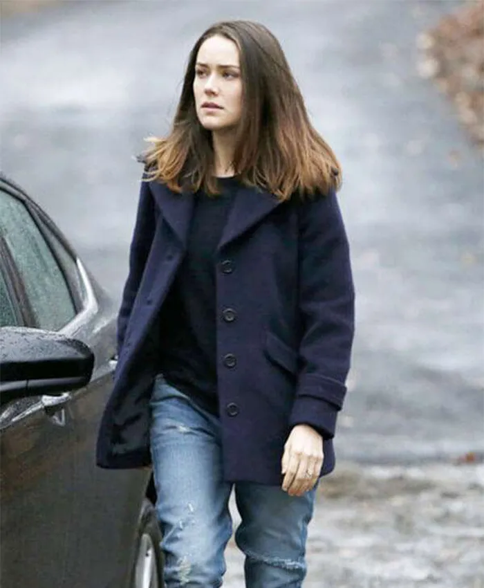 The Blacklist Elizabeth Keen Blue Wool Coat Jacket The Blacklist Elizabeth Keen Blue Wool Coat Jacket
