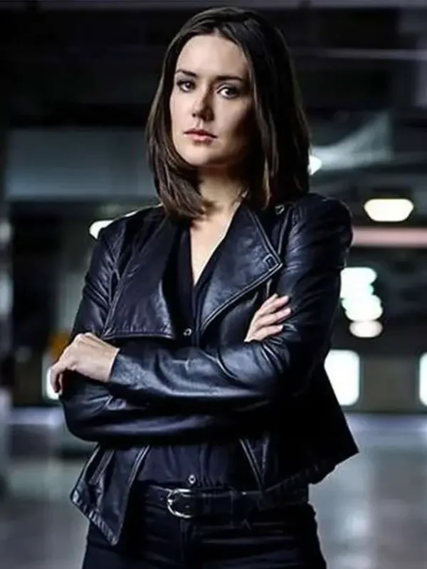 The Blacklist Megan Boone Real Leather Black Jacket