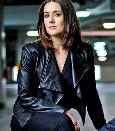 The Blacklist Megan Boone Real Leather Black Jacket