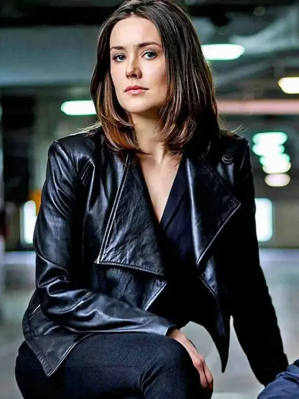 The Blacklist Megan Boone Real Leather Black Jacket