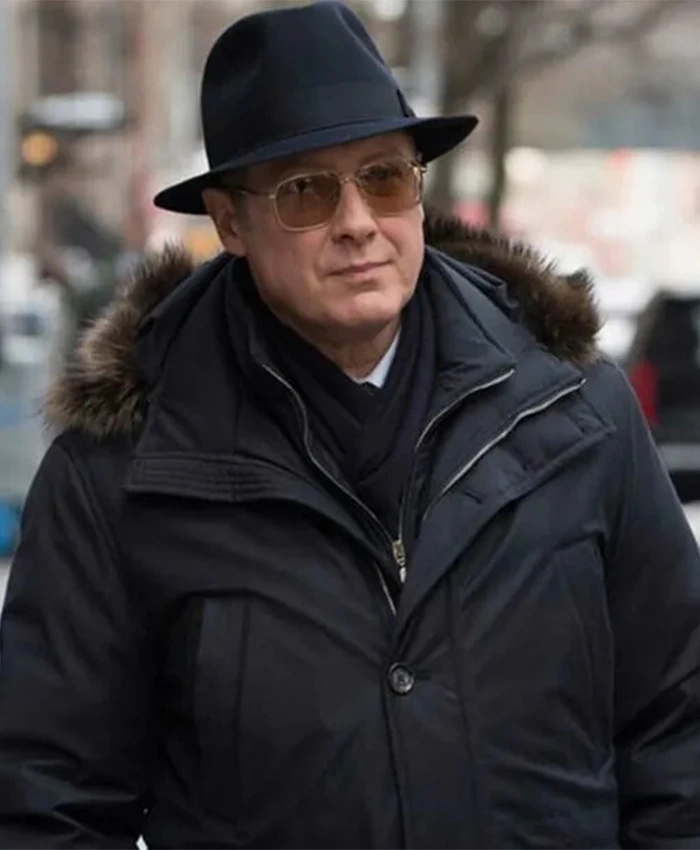 The Blacklist Raymond Reddington Black Hood Coat The Blacklist Raymond Reddington Black Hood Coat