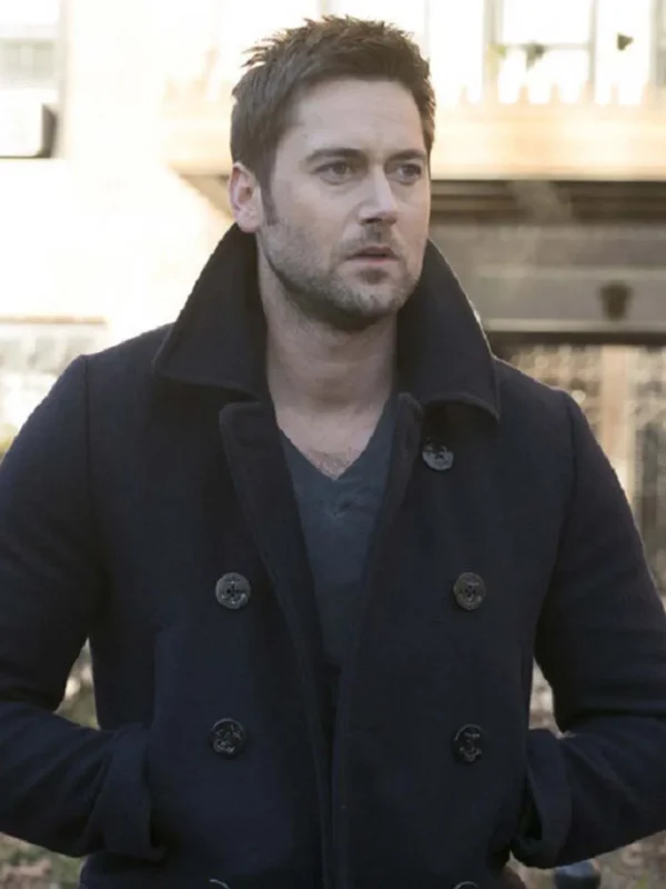 The Blacklist S03 Tom Keen Black Pea Coat