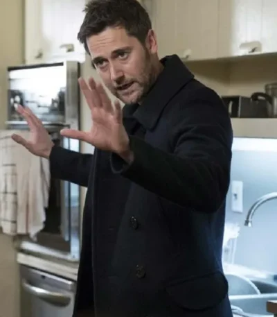 The Blacklist S03 Tom Keen Black Pea Coat