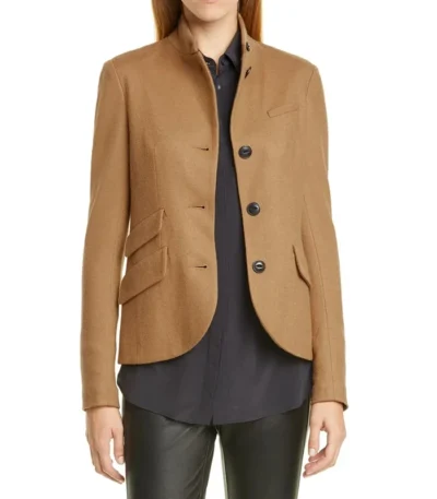 The Blacklist S08 Alina Park Brown Blazer Jacket