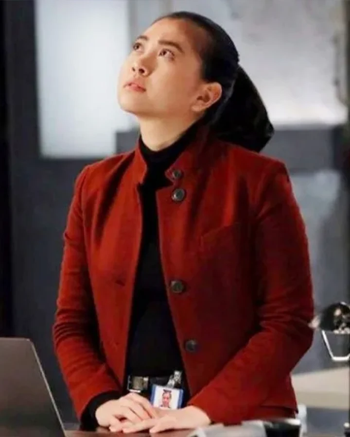 The Blacklist S08 Alina Park Maroon Wool Coat The Blacklist S08 Alina Park Maroon Wool Coat