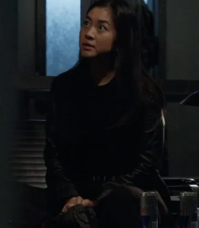 The Blacklist S09 Laura Sohn Leather Sleeve Blazer