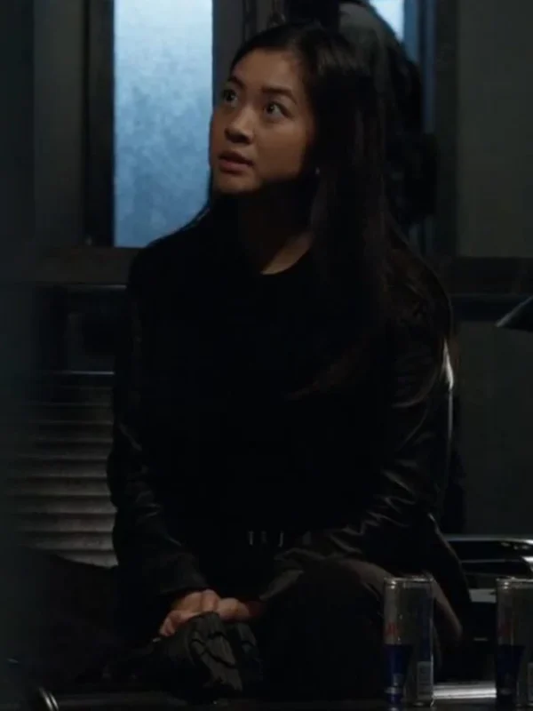 The Blacklist S09 Laura Sohn Leather Sleeve Blazer