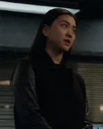 The Blacklist S09 Laura Sohn Leather Sleeve Blazer