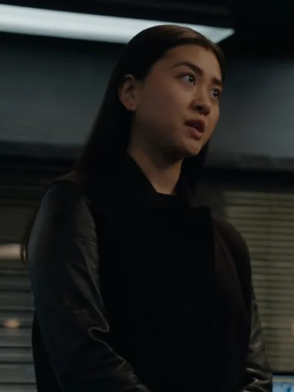 The Blacklist S09 Laura Sohn Leather Sleeve Blazer