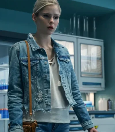 The Boys S03 Erin Moriarty Sky Blue Denim Trucker Jacket