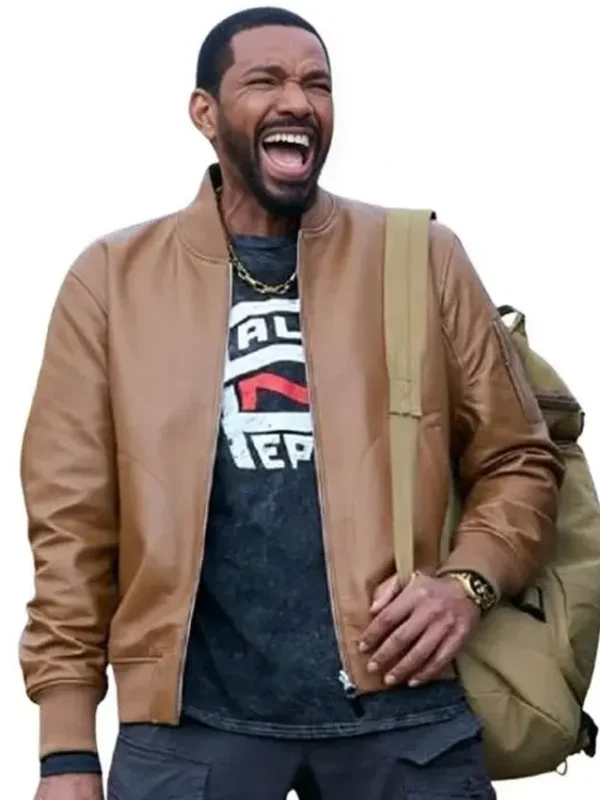 The Boys S05 Laz Alonso Brown Leather Jacket