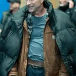 The Bricklayer 2024 Aaron Eckhart Black Puffer Jacket