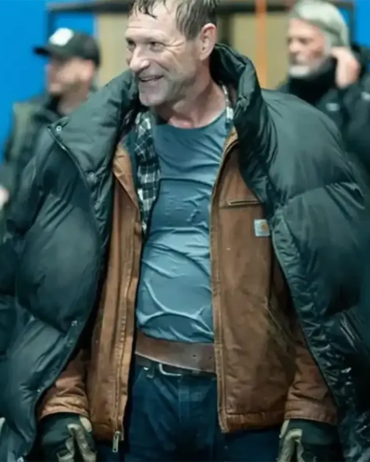 The Bricklayer 2024 Aaron Eckhart Black Puffer Jacket The Bricklayer 2024 Aaron Eckhart Black Puffer Jacket