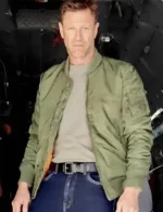 The Bricklayer Aaron Eckhart Green Bomber Jacket