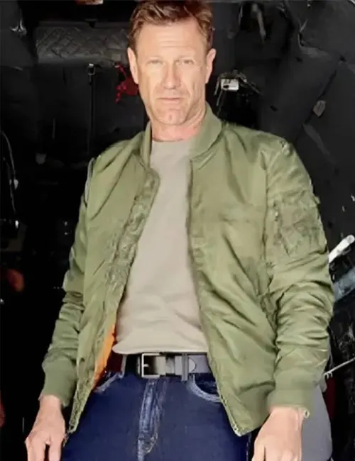 The Bricklayer Aaron Eckhart Green Bomber Jacket The Bricklayer Aaron Eckhart Green Bomber Jacket