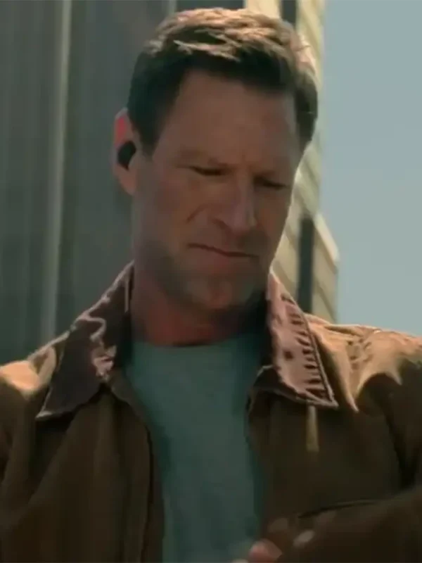 The Bricklayer 2024 Aaron Eckhart Brown Cotton Jacket