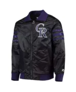 The Captain II Colorado Rockies Black Satin Jacket