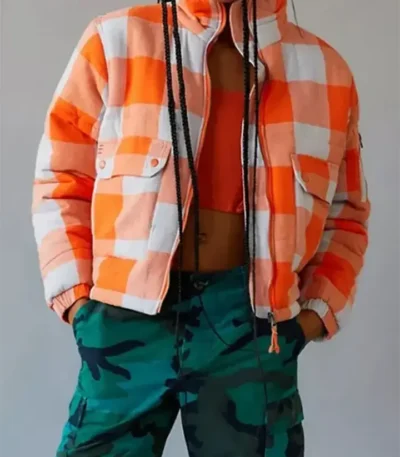 The Chi S05 Tiffany Orange Checkered Jacket