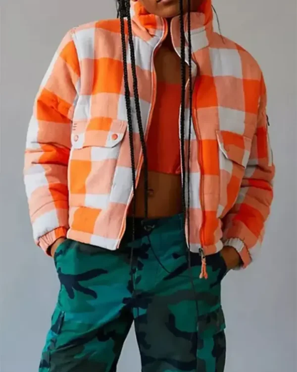 The Chi S05 Tiffany Orange Checkered Jacket